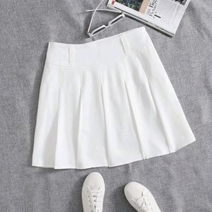 White Pleated Skirt